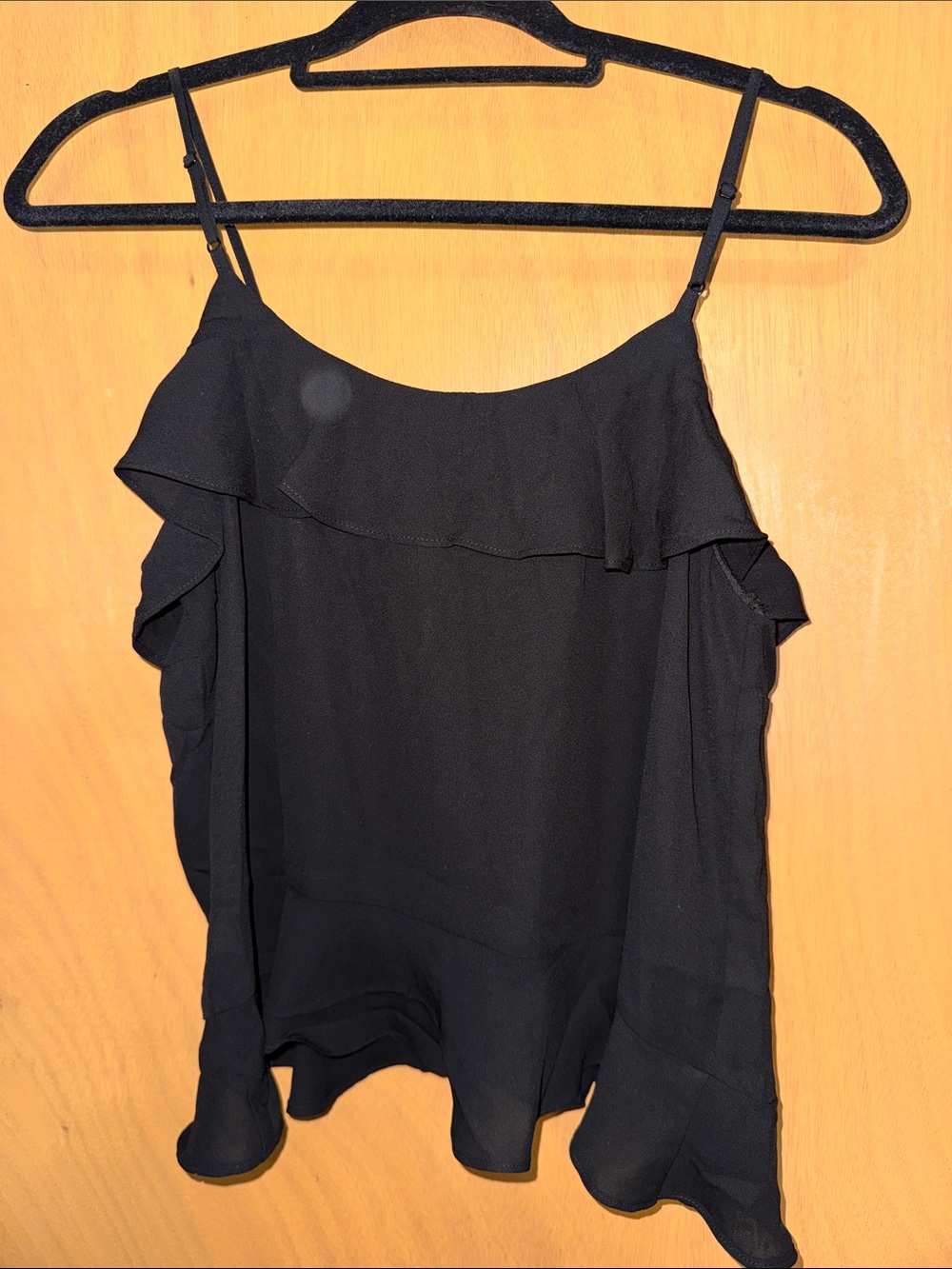 Express Black Ruffle Cami - Picture 2 of 4